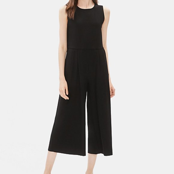Eileen Fisher Pants - Eileen Fisher Stretch Crepe Sleeveless Jumpsuit